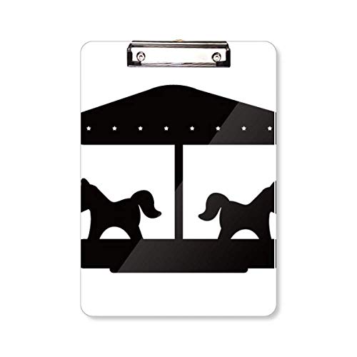 Porte-bloc A4 Noir avec Silhouette Carrousel pour Notes Nomades