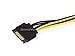 Monoprice SATA Cable - 0.67 Feet - Black | SATA 15pin to 6pin PCI Express Card Power Cable, Black