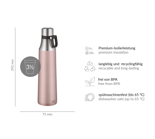 Alfi City Bottle Loop 700ml Edelstahl-Trinkflasche in Rose