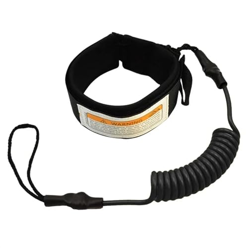 XFYESL Bolsa para Tabla de Surf Correa de Tobillo de 4 pies para Surfear, Tabla de Paddle elástica en Espiral, Cuerda para Pierna, Tabla de Surf, Correa de Tobillo Mochila para Tabla de Paddle(Black)