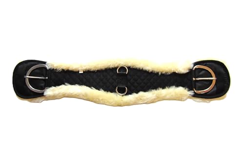 PS Pferdeartikel Weicher Western Sattelgurt mit Lammfell - gerade Anatomisch Größe 80 cm / 31
