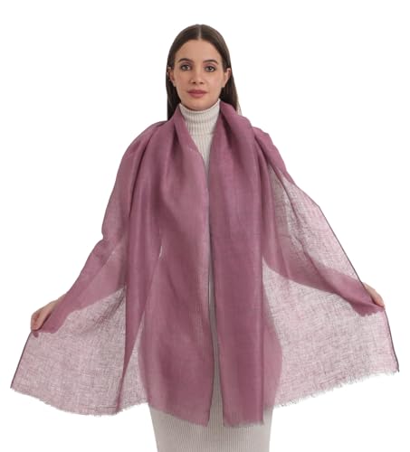 EH 100% Pure Linen Scarf, Stole, two tone color Twill, large, airy, breathable, all weather linen scarf3