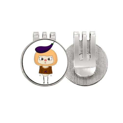 Marqueur de balle de golf aubergine en émail, cadeau original