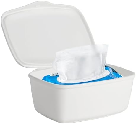 Wipes Dispenser Compatible with Flushable Refillable Wet Wipes Container Wipe Holder Keeps Wet Tissue and Non Wipe with Sealing Lid for Home and Travel Home Essentials