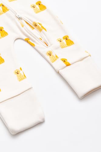 Image of MONICA + ANDY One Piece Baby Pajamas, 100% Organic Baby Clothes for Girls and Boys, Sizes For Newborn and Infant