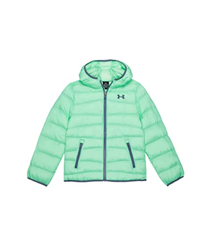 Image of Under Armour girls Prime Puffer, Front Pockets & Hooded Back, Lightweight Water Repellant, Lunar Green, X-Large US