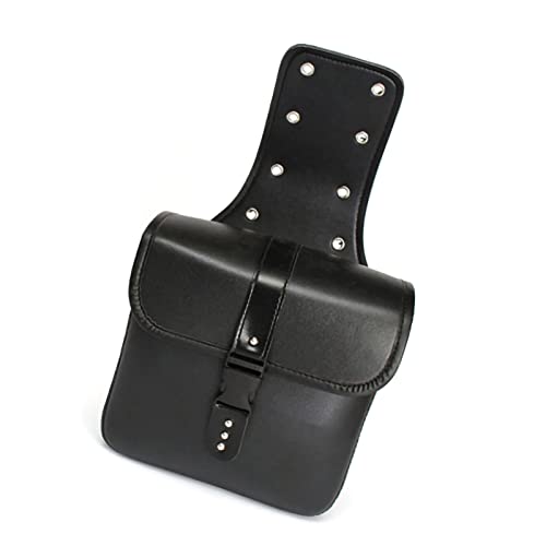 Alforjas para motocicleta, par de alforjas laterales impermeables de cuero sintético para modificación de vehículos, bolsas colgantes para motos y deportes motorizados (negro) miniatura 5