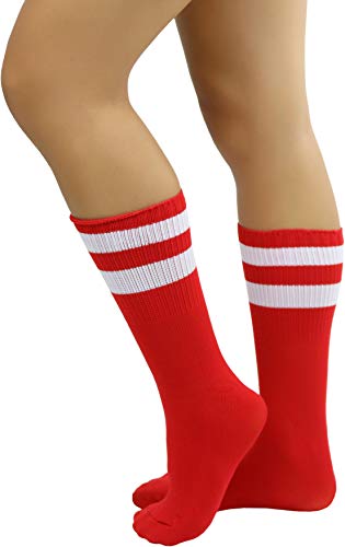 Image of ToBeInStyle Women's Acrylic Ankle Hi With Double Stripe Top Crew Fun Athletic Socks