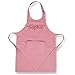 Kinder Schürze 60x44 cm bestickt mit Namen Kinderschürze Kochschürze Basteln Kochen Werken Schule Garten Malschürze rosa rot hellblau dunkelblau grün weiß schwarz, Farbe:rosa