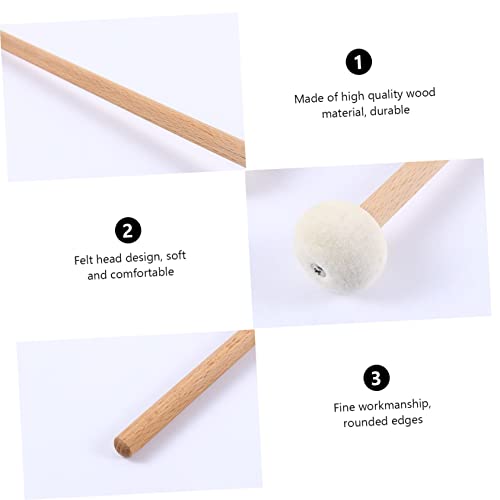 Vaguelly set de 4 baquetas de percusión para timbal, cabeza blanda para niveles miniatura 6