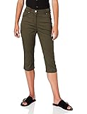Schmale Beine Cecil Damen Vicky Capri Hose, Utility Olive, W34/L19