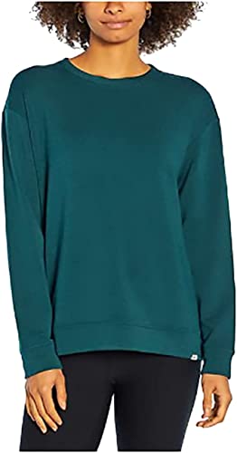 Orvis Womens Dropped Shoulder Crewneck Pullover (Small, Teal)