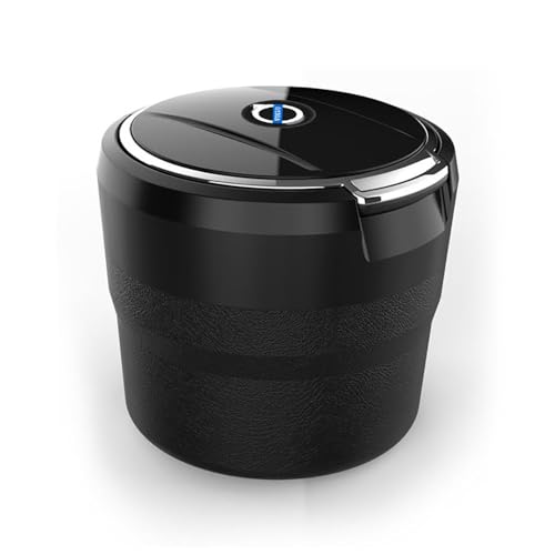 BBASDF Posacenere Auto per Volvo XC60 S90 XC40 S60, portacenere per Auto,Posacenere Portatile,Posacenere per Auto Rimovibile Facile da Pulire,portacenere autoestinguente,Silver