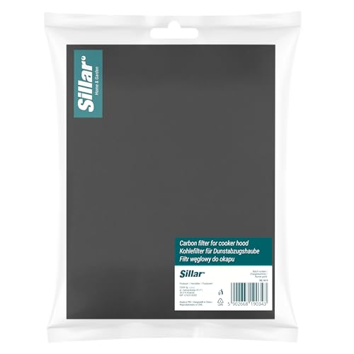 Sillar 4x filtr do okapu 2w1 – warstwa węglowa + tłuszczowa, uniwersalny do docięcia 57×47 cm do okapów kuchennych, wentylacji, pochłaniaczy, mat filtracyjnych i włókniny filtracyjnej (zestaw 4 szt.)