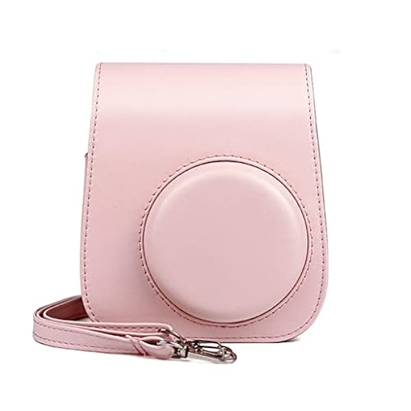 JHDFH Cameratas met schouderriem Cameratas PU-leer Zachte siliconen hoestas (Color : Pink, Size : One size)