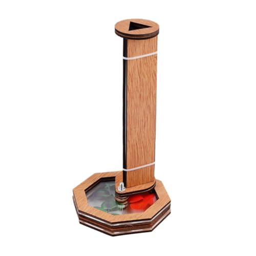 LALADEFIEE DIY Kaleidoscope Kit for Kids Wooden Rotating Kaleidoscope Toy Portable 7.87X3.93X3.93In Educational Visual Pattern Learning Toy