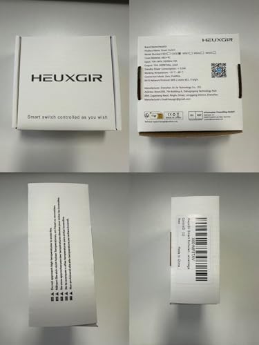 HEUXGIR 1Pack Smart Jalousieschalter，Wlan Rolladenschalter mit Prozentfunktion 86 * 86mm Rolladensteuerung Kompatibel mit Echo Alexa/Google,Neutralleiter Erforderlich