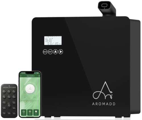 Image of 2026 Upgraded 3500 Sq.Ft HVAC Scent Diffuser for Home | Smart Whole House Waterless Diffuser with App & Remote Control, Hotel Collection Diffuser, Cold Air Tech, 600mL, Black