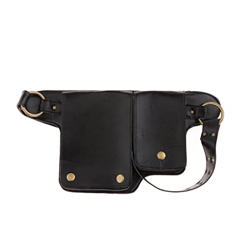 Vaveren Bolsa de cintura medieval bolsa fannypack estilo vintage bolsa de cintura portátil bolso fan