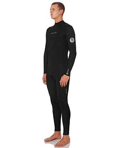 Rip Curl Men\'s Dawn Patrol 4/3mm Back Zip Full Wetsuit - Black - XL
