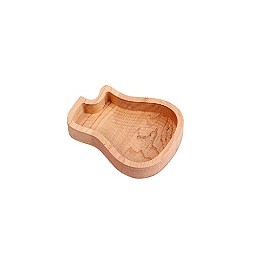 Ogdni Guitar Wood Picks Box Guitar Shaped Guitar Pick Storage Plectrum Container for Guitar Accessories, 30-69MR-GMP6, Large