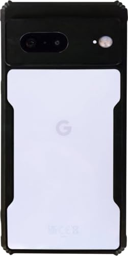 Image of AIBEX Crystal Clear Back Cover Case for Google Pixel 7 | 360 Degree Protection | Shock Proof Design | Transparent Back Cover Case (PC & TPU, Black Bumper)