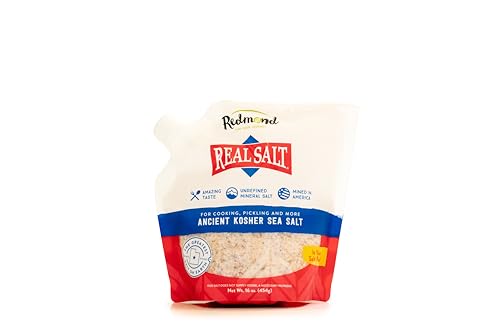 Redmond Real Sea Salt - Natural Unrefined Gluten Free Kosher, 16 Ounce Pouch (1 Pack)