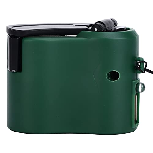 Cargador portátil de manivela USB para teléfono verde miniatura 4