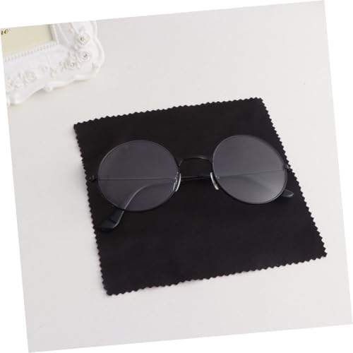Limpieza de microfibra para gafas con paños negros reutilizables para eliminar polvo y manchas 5