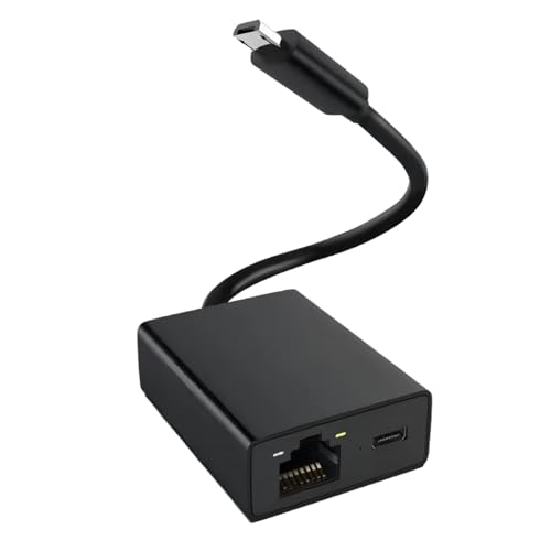 USB Ethernet Adapter for Fire TV Stick Micro USB-C Power to RJ45 Ethernet Cable Network Adapter Compatible with 4K Fire Stick Chromecast Google Home Mini and More Streaming TV Sticks