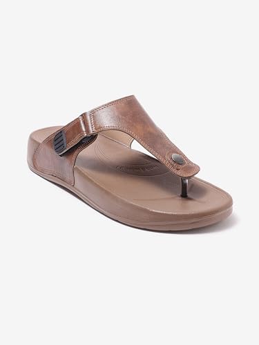 Image of WELCOME Soft Men's Slippers with Cushion FootBed for Adult | Comfortable & Light Weight | Stylish & Anti-Skid | Waterproof & Regular Flip Flops for Gents /Boys