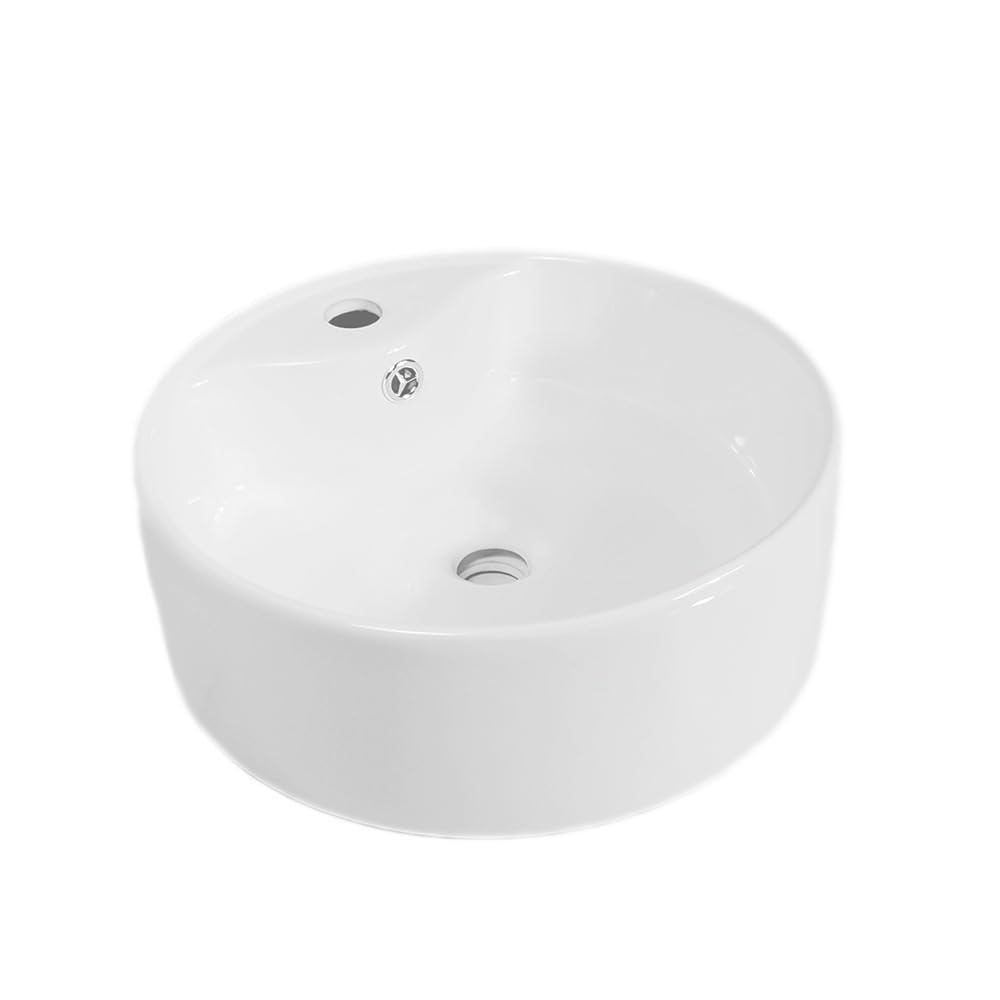 Hpthly White Bathoom Sink Bathroom Ceramic Wash Basin Modern Simple Countertop Round Sink Bathroom Ceramic Wash Basin Bathroom Vessel Sinks