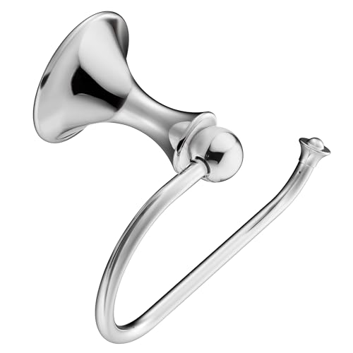 Moen DN7708CH Lounge Collection Single Post European Toilet Paper Holder with Hardware, Chrome