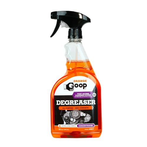 GOOP Orange Heavy-Duty Degreaser Spray, Citrus-Based Formula for Automotive & Home Use, Removes Grease, Oil & Grime, 32 fl oz