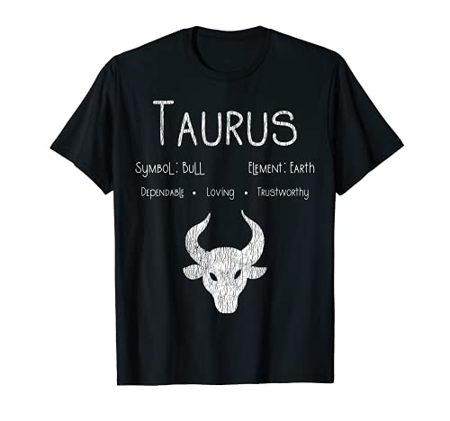 Taurus Horoscope Zodíaco Astrología Estrella Signo Regalo de Cumpleaños Camiseta