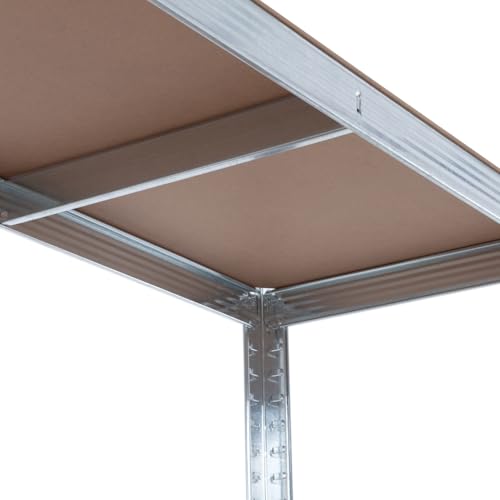 THINIA HOME - Estantería Modular Almacenaje (Pack 2), Acero y MDF Antihumedad, Hogar, Trastero, Garaje, 5 Baldas Ajustables, Carga Máxima 875Kg, 90x40x180cm (Largo x Ancho x Alto) - imagen 3