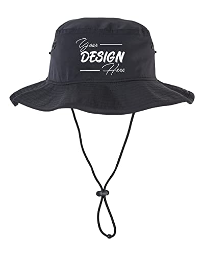 INK STITCH CFB Legacy Custom Embroidery Personalized Add Your Logo Texts Cool Fit Booney Bucket Hats (Black)