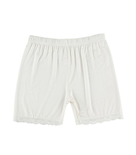 Liang Rou Spandex Mujeres Leggings Cortos Encaje Recorte Color Blanco M