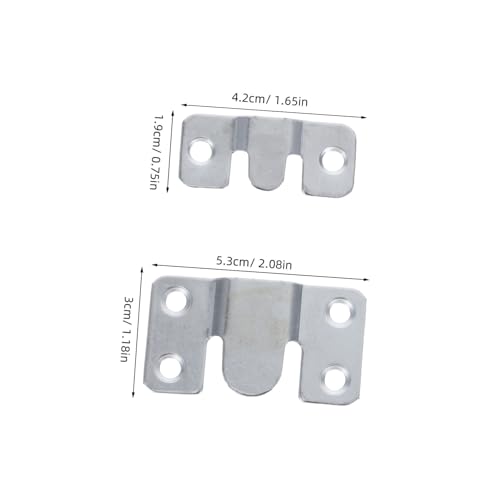 Image of 4Pcs Heavy Duty Interlocking Flush Mount Bracket for Picture Hanging Versatile Wall Hardware for Photos Mirrors Precision Design for Strong Stability Suitable for Various