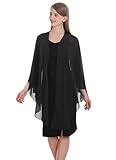 Women's Shawls and Wraps for Evening Dress Chiffon Scarf Soft Elegant Pashmina Wedding Bridal Scarve (Black)