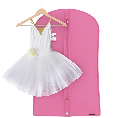 Hangerworld Breathable Garment Bag 38 cm Pink Garment Cover Clothes Cover