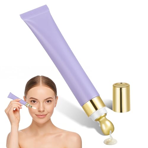 Anneome Tubo Cosmético para Crema de Ojos 20Ml Color Morado Mate Aplicador de Masaje de Aleación de Zinc Dispensador Portátil Recargable para Aceite Esencial y Cuidado Facial en Viaje