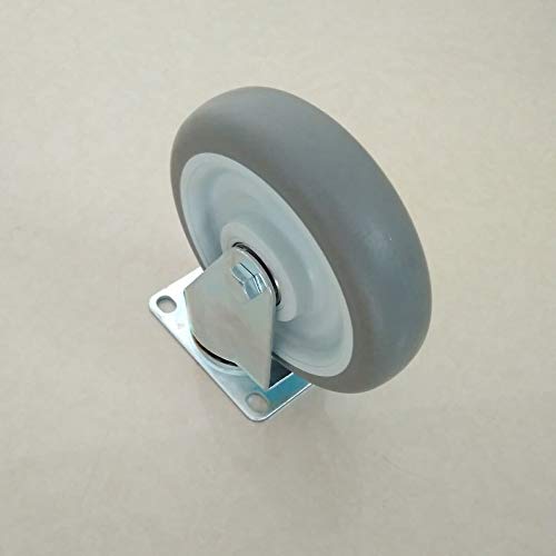 Ruedas de Servicio Pesado 5 Medianas Pulgadas sintético Vientián la Rueda Doble Eje de Caucho Gris Universal de la Carretilla (Dimensioni : 5 Inch)