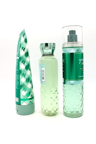 Gingham Fresh, Bath and Body, Fragrance Mist, Body Wash, Body Cream Bundle Set