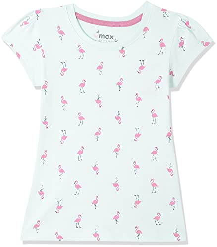 Image of Max Girl Printed Round Neck Regular Fit T-Shirt