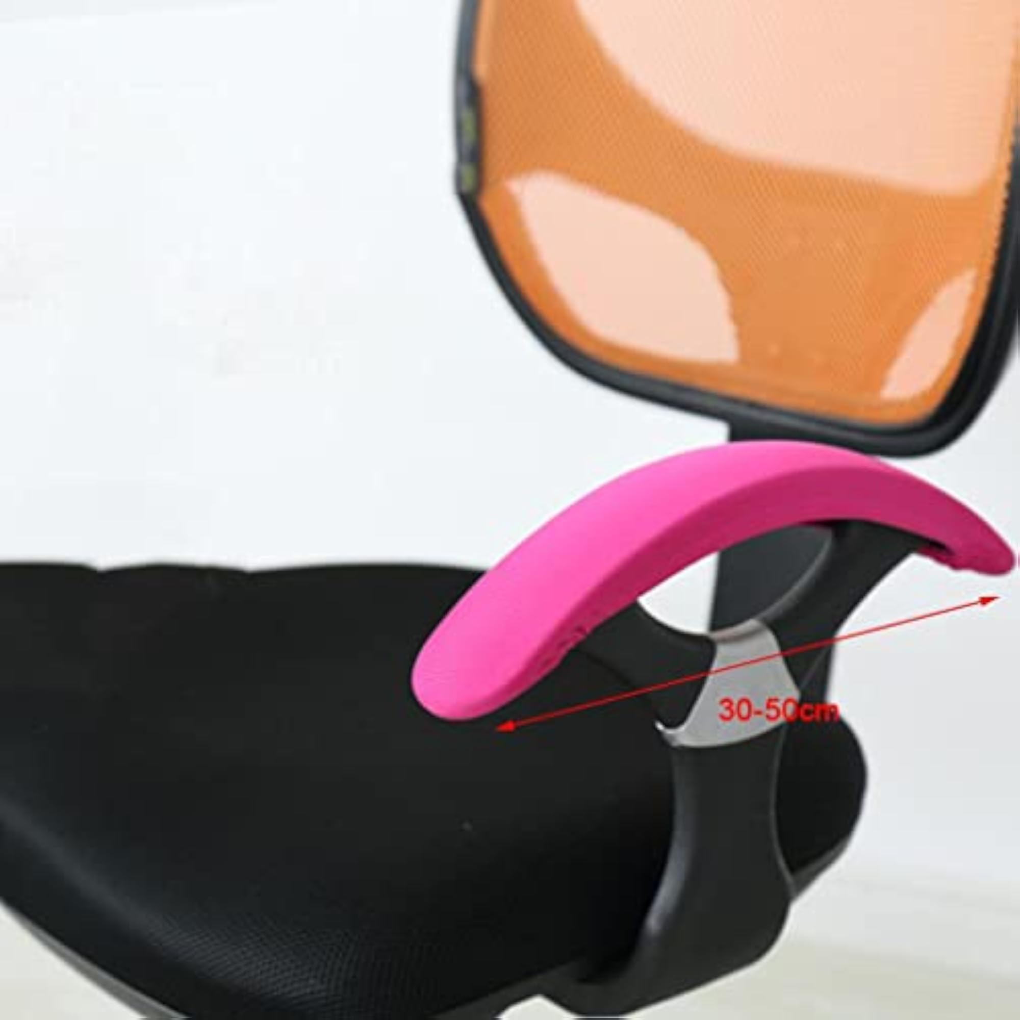 Pair of Elastic Chair Armrest Covers, Rosy
