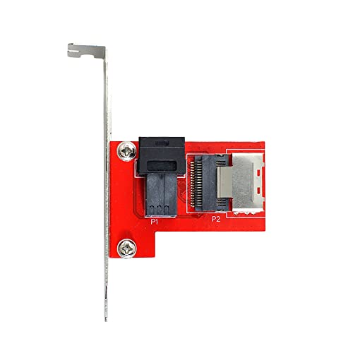 Adaptador Mini SAS SFF-8087 a SAS HD SFF-8643 PCBA Xiwai PCI-Express 4.0 con soporte hembra