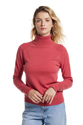 EURKEA Women's Turtleneck 100% Cashmere Sweater, Long Sleeves Pullover Winter Top for Women, Gift Ready