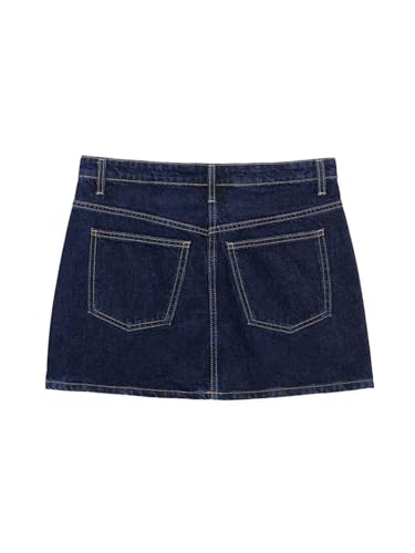 Women’S Casual Chic Asymmetrical Mini Skirt Solid Slim Denim Short Style Fleece Skirts for Women L4