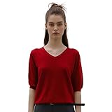 Womens Short Sleeve Sweaters Tops Summer Soft V-Neck Pullover Shirt Lightweight Knit Sweater (as1, A